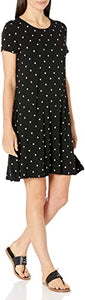 Amazon Essentials Women's Short-Sleeve Scoopneck Swing Dress